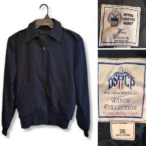 DSCP Wings Collection Military Issue Bomber Jacket w/ Liner| Navy| 38L
